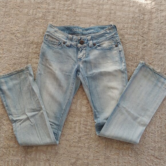 VINTAGE Y2K Guess Premium Daredevil low-rise bootcut jeans size 27 - Picture 1 of 16